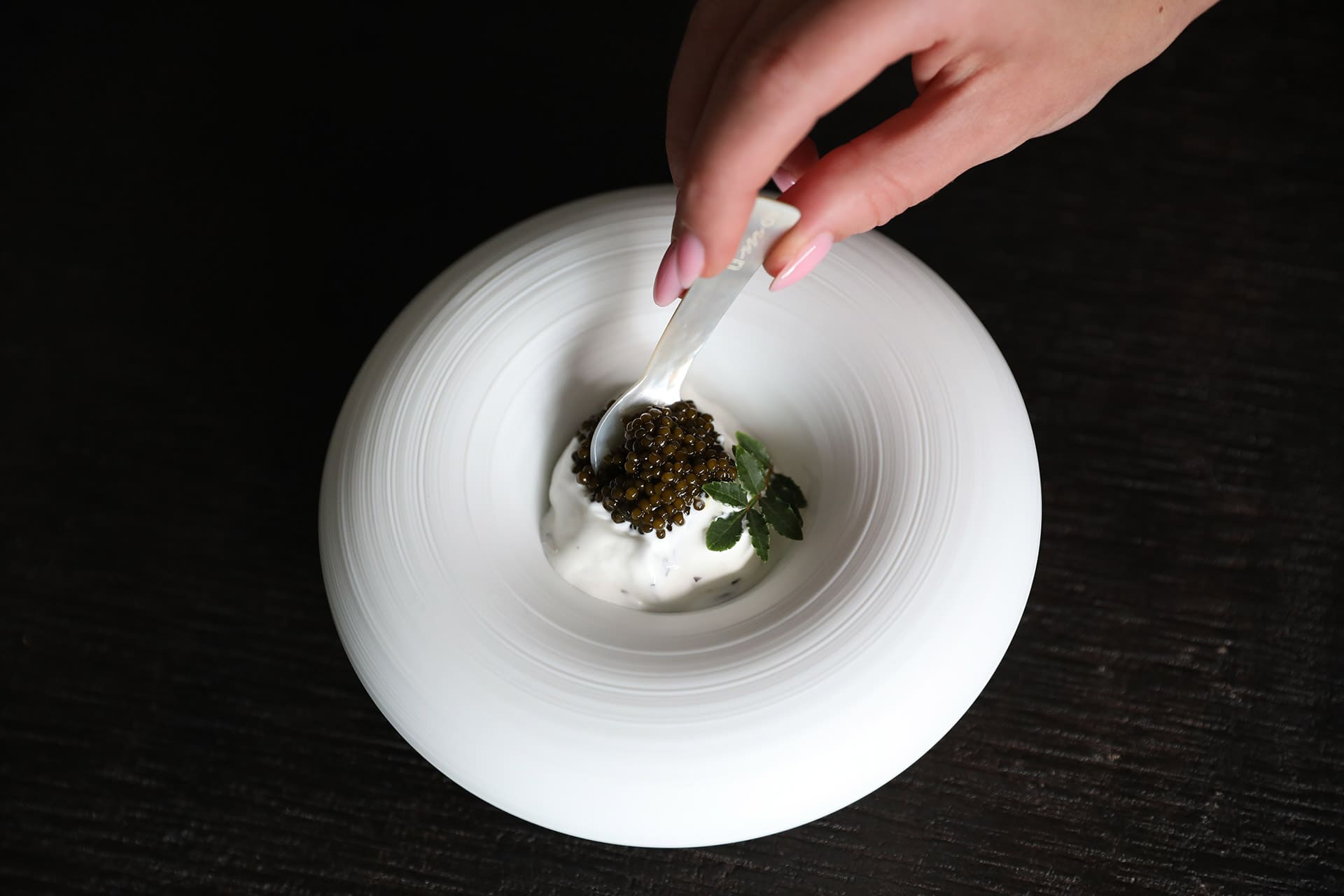 Umai caviar with ice cream <strong>unusual but mind-blowing</strong>